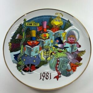 Vintage Sesame Street GORHAM 1981 Plate Japan Display